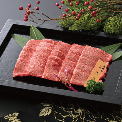 【2025年お歳暮特選冬ギフト】美崎牛 希少部位ミスジ｜葉脈のように美しい霜降り。石垣の塩で味わう贈答品